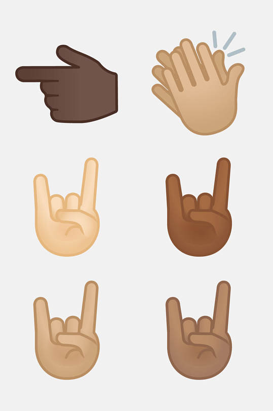 手指人物动作表情卡通免抠素材