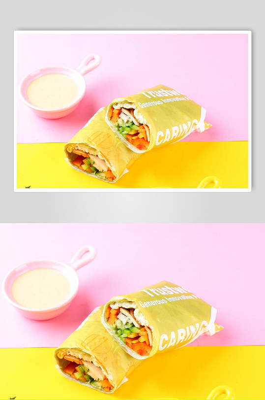 青菜英文字母牛皮纸袋沙拉图片