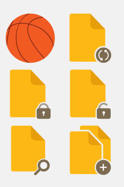 篮球商务办公出行图标免抠素材