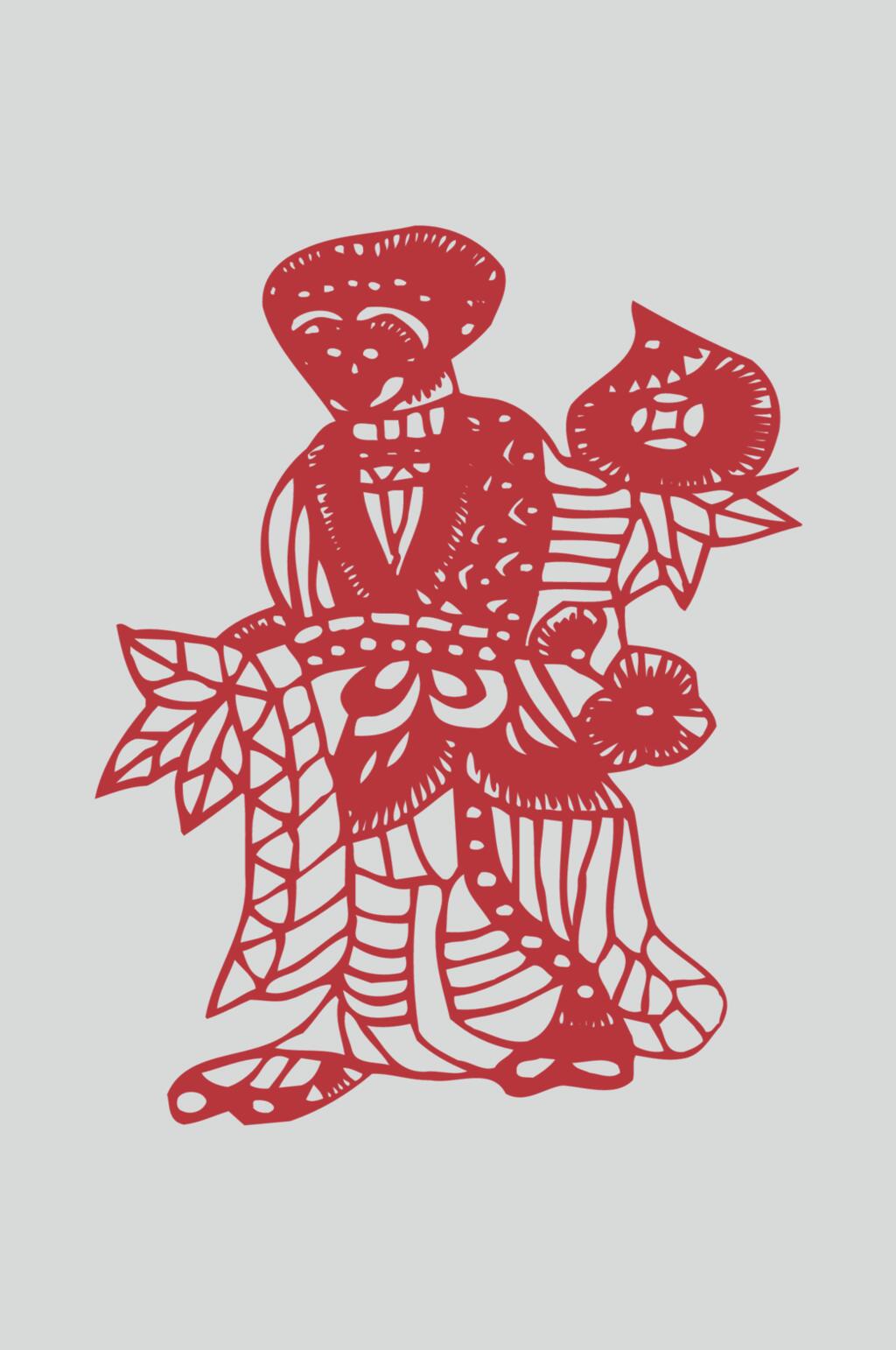 经典生肖剪纸图案矢量素材素材
