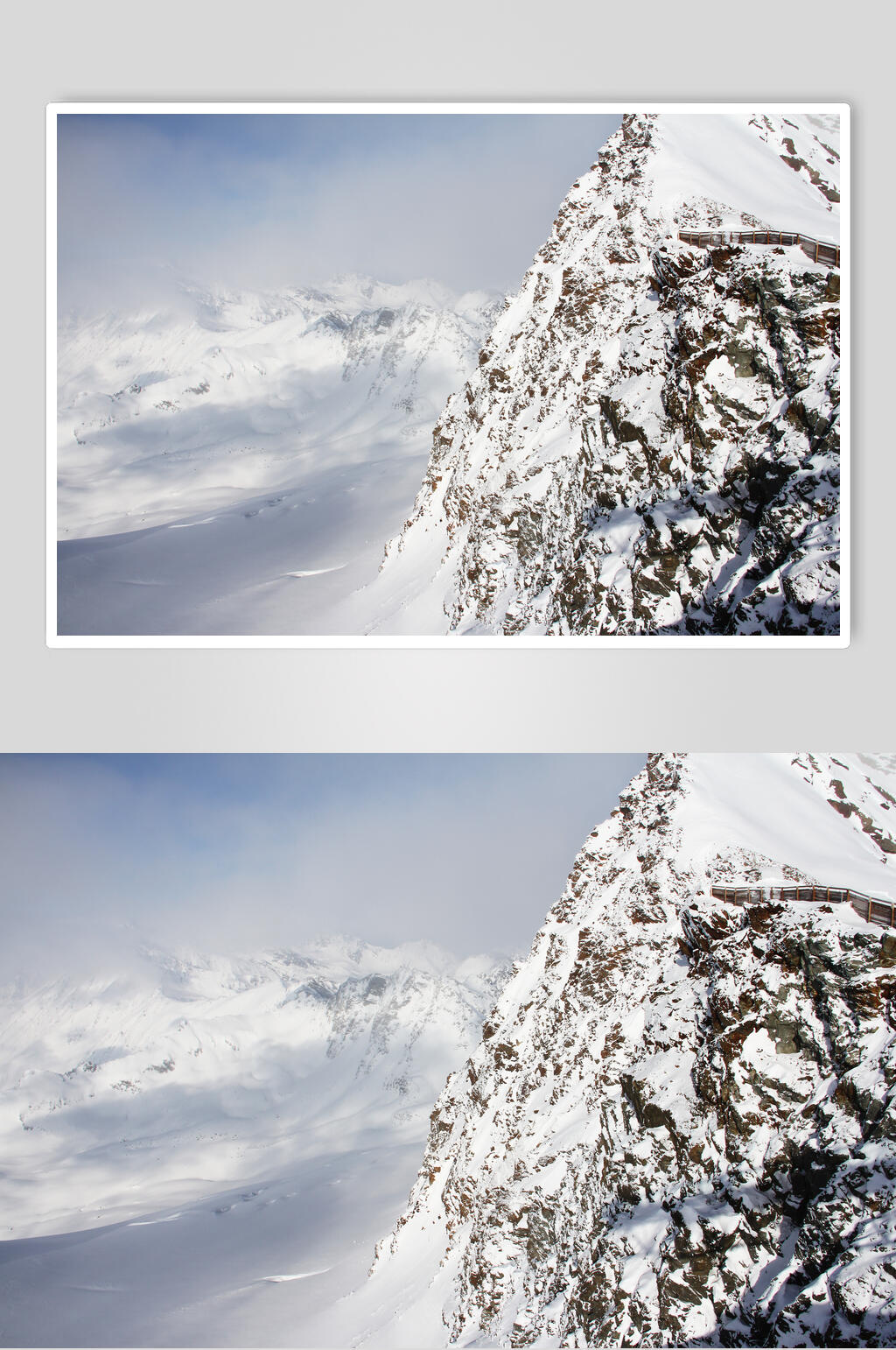 风雪雪山雪景图片素材