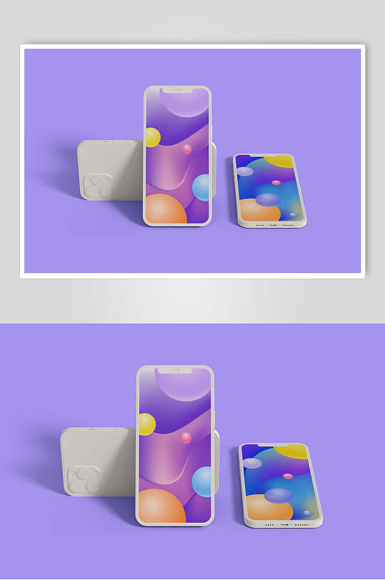 渐变智能贴图手机样机