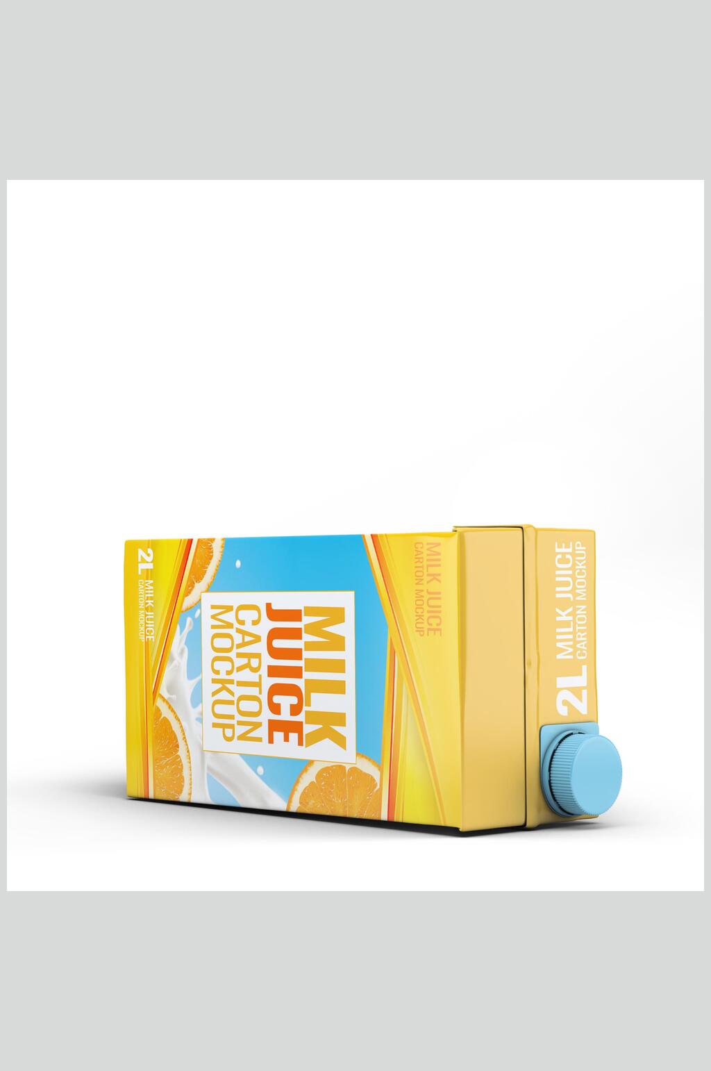 家庭盒装饮品橙汁包装样机