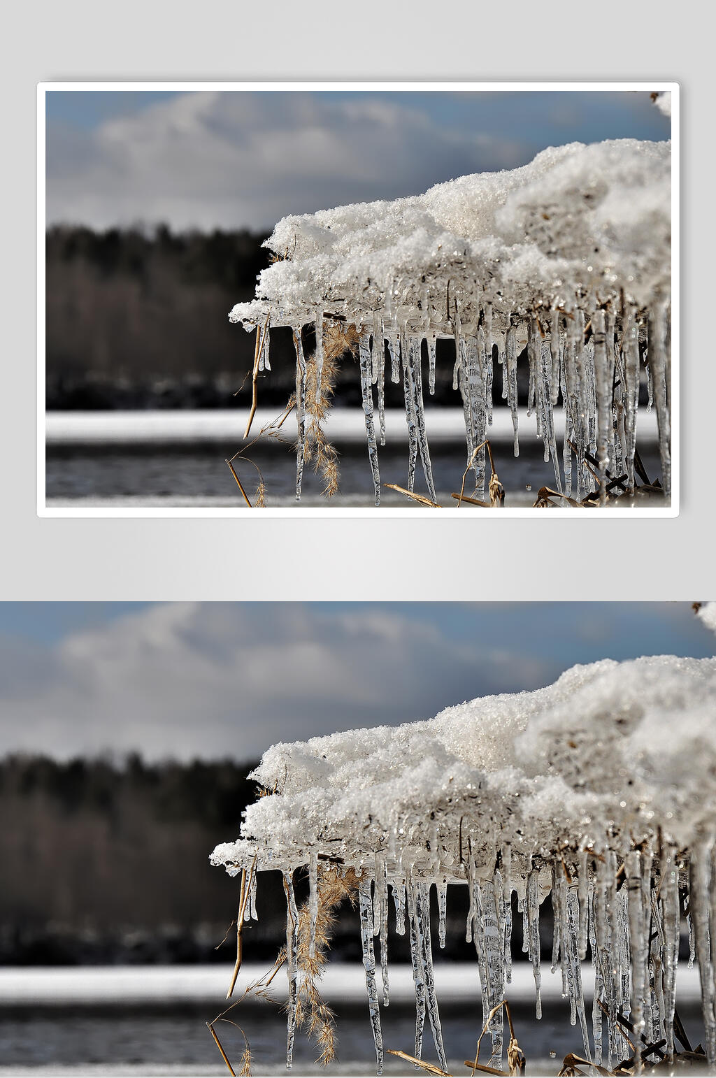 冬季冰凌雪景摄影图素材
