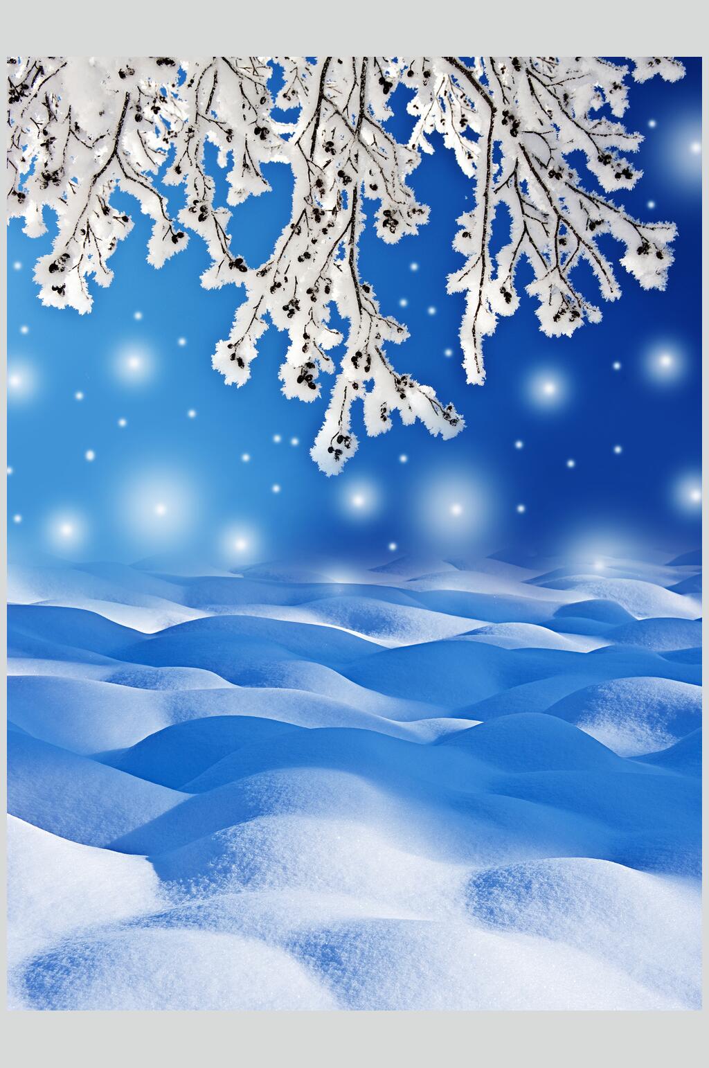 冬季雪地雪景摄影图素材