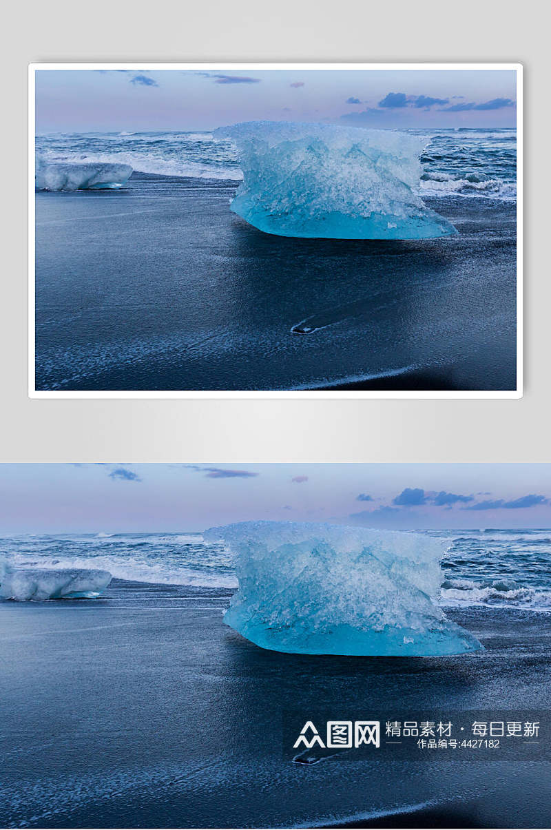 冰山蓝色冰川冰雪图片素材