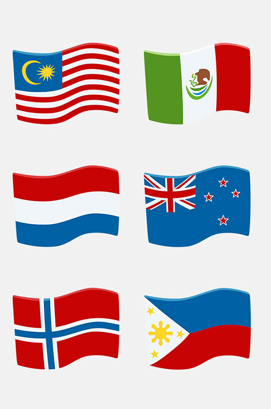 国旗卡通图标图案免抠素材