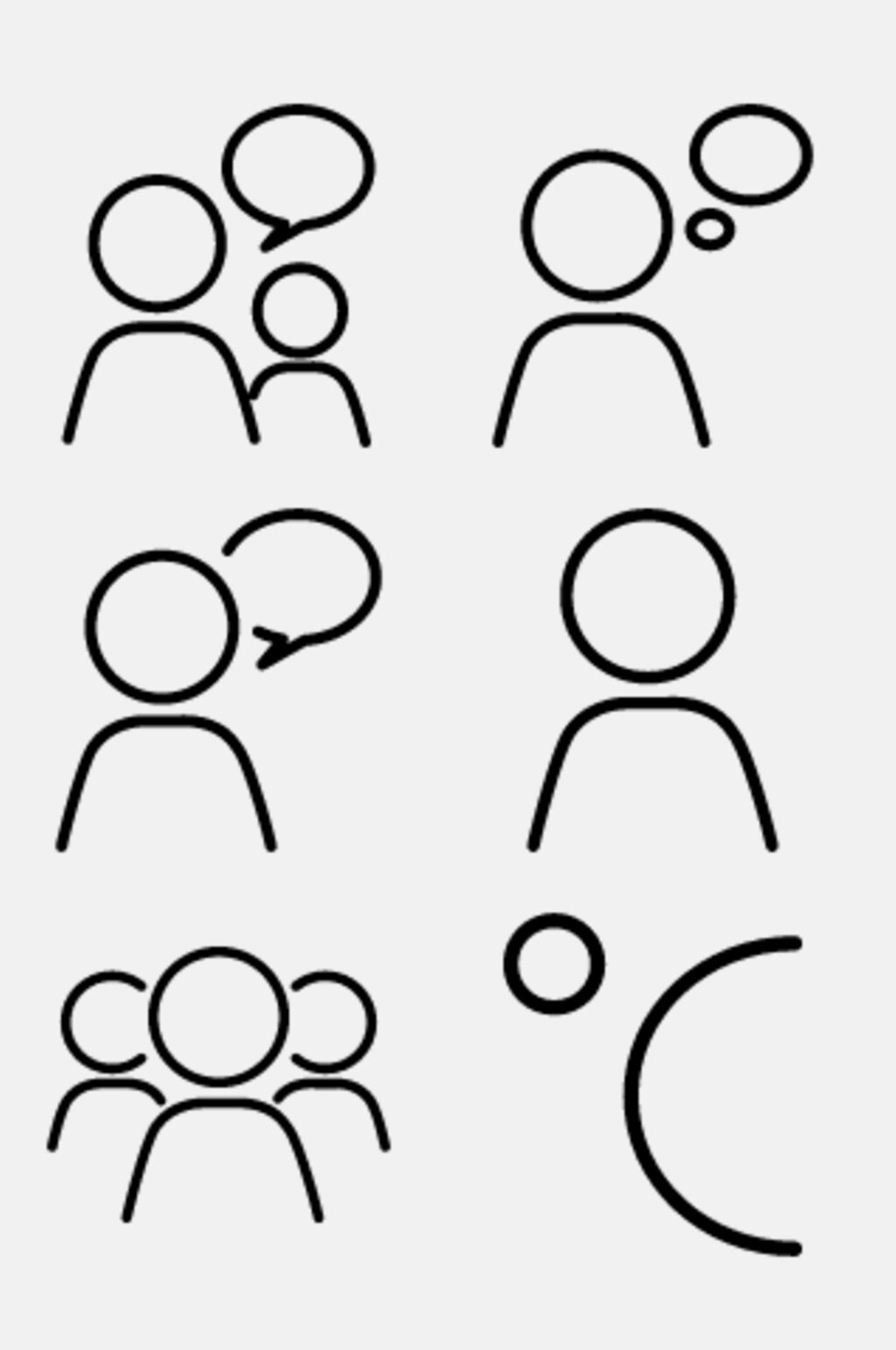 人物黑白线性图标免抠素材素材