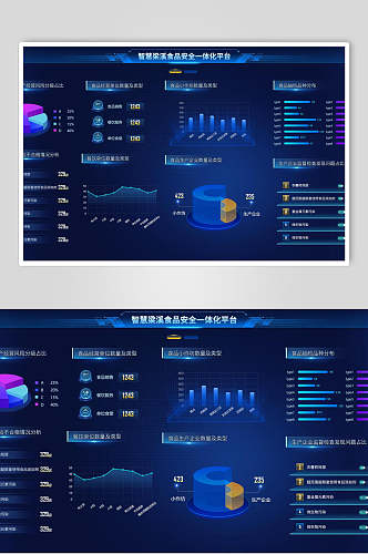 数据统计蓝色网络科技信息图素材