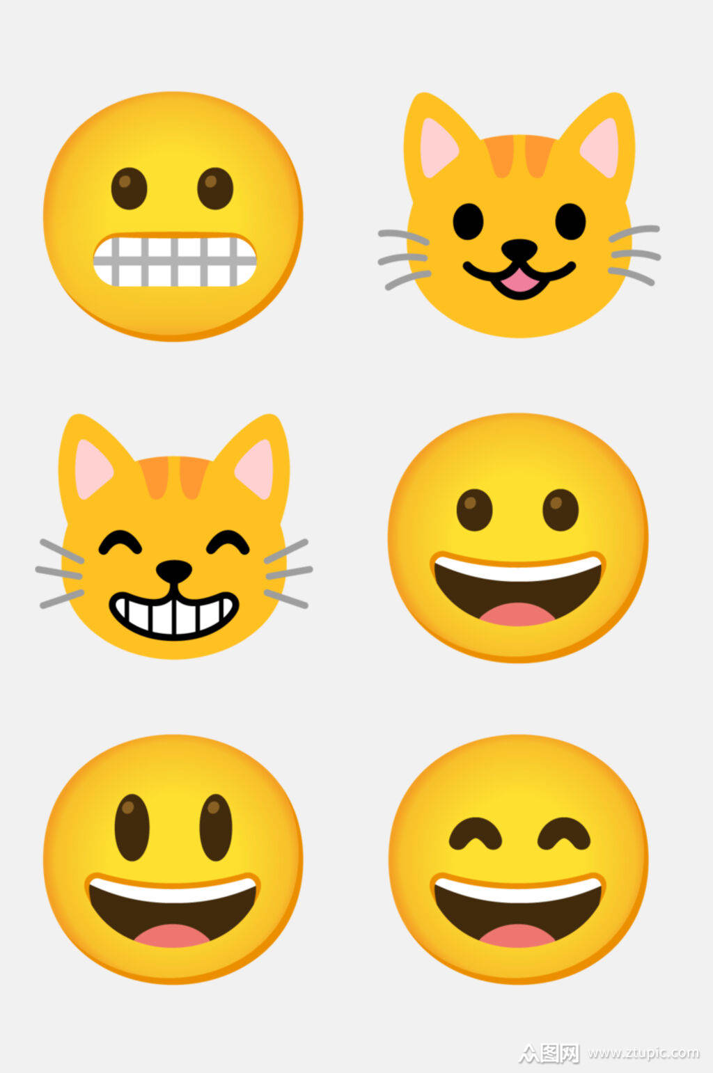 猫咪可爱黄卡通创意表情包免抠素材模板下载-编号4454564-众图网