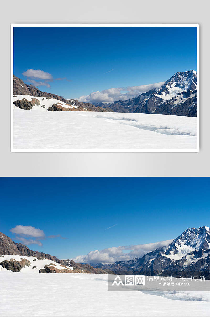 雪山雪地雪景图片素材