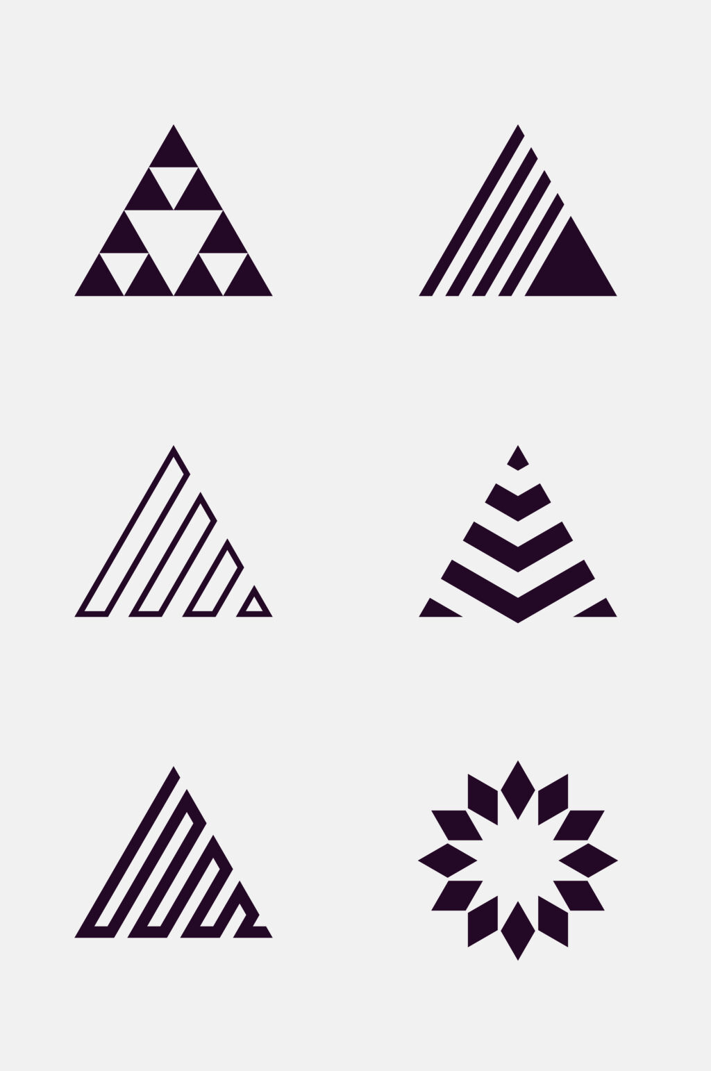 三角形黑白抽象几何标志免抠素材素材