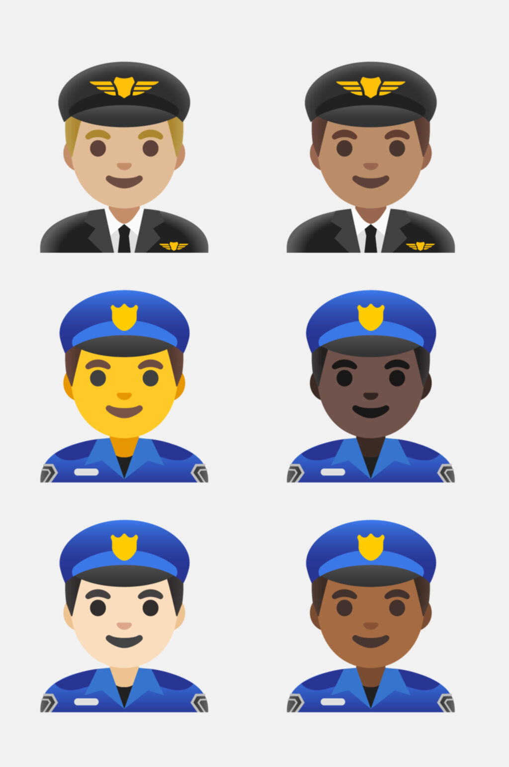 警察卡通职业人物免抠元素素材