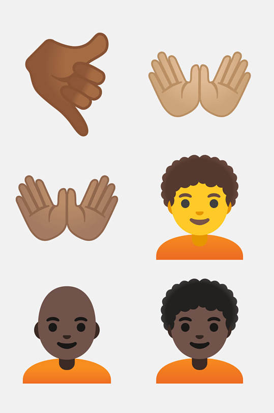 眉毛人物动作表情卡通免抠素材