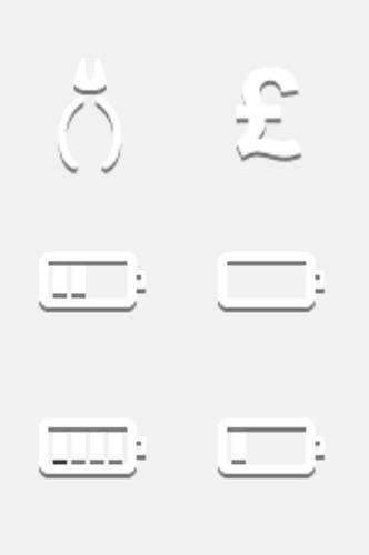 充电工具简约白色生活图标免抠素材