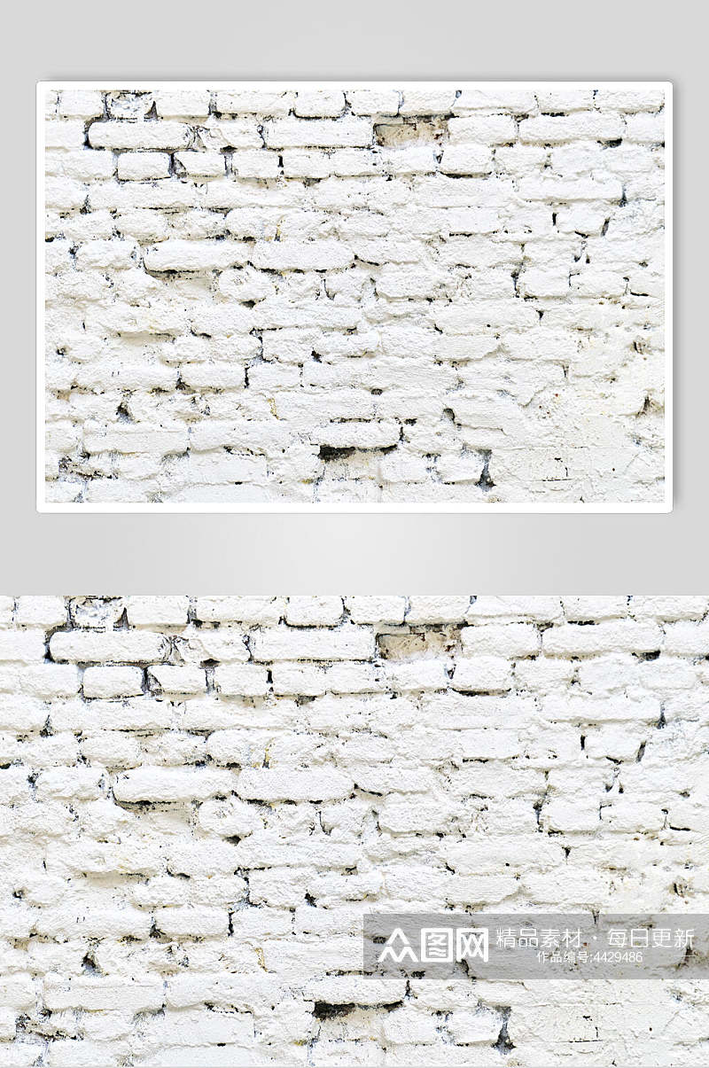 白色砖墙壁砖墙纹理图片素材