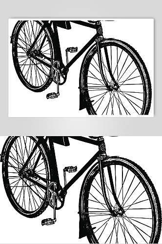多角度自行车矢量素材