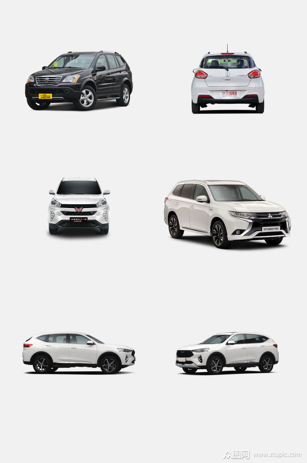 白色汽车免抠素材素材