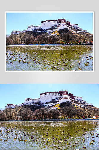 布达拉宫美丽风景图