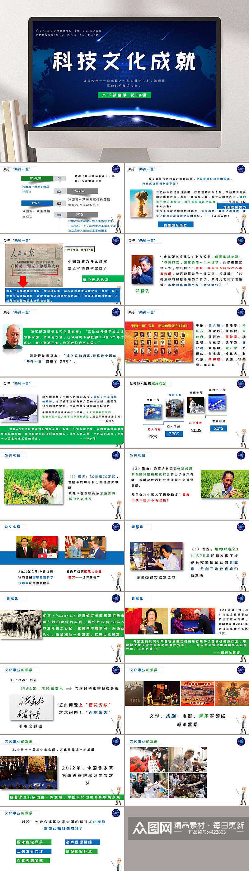 科学文化成就中国近代史PPT素材