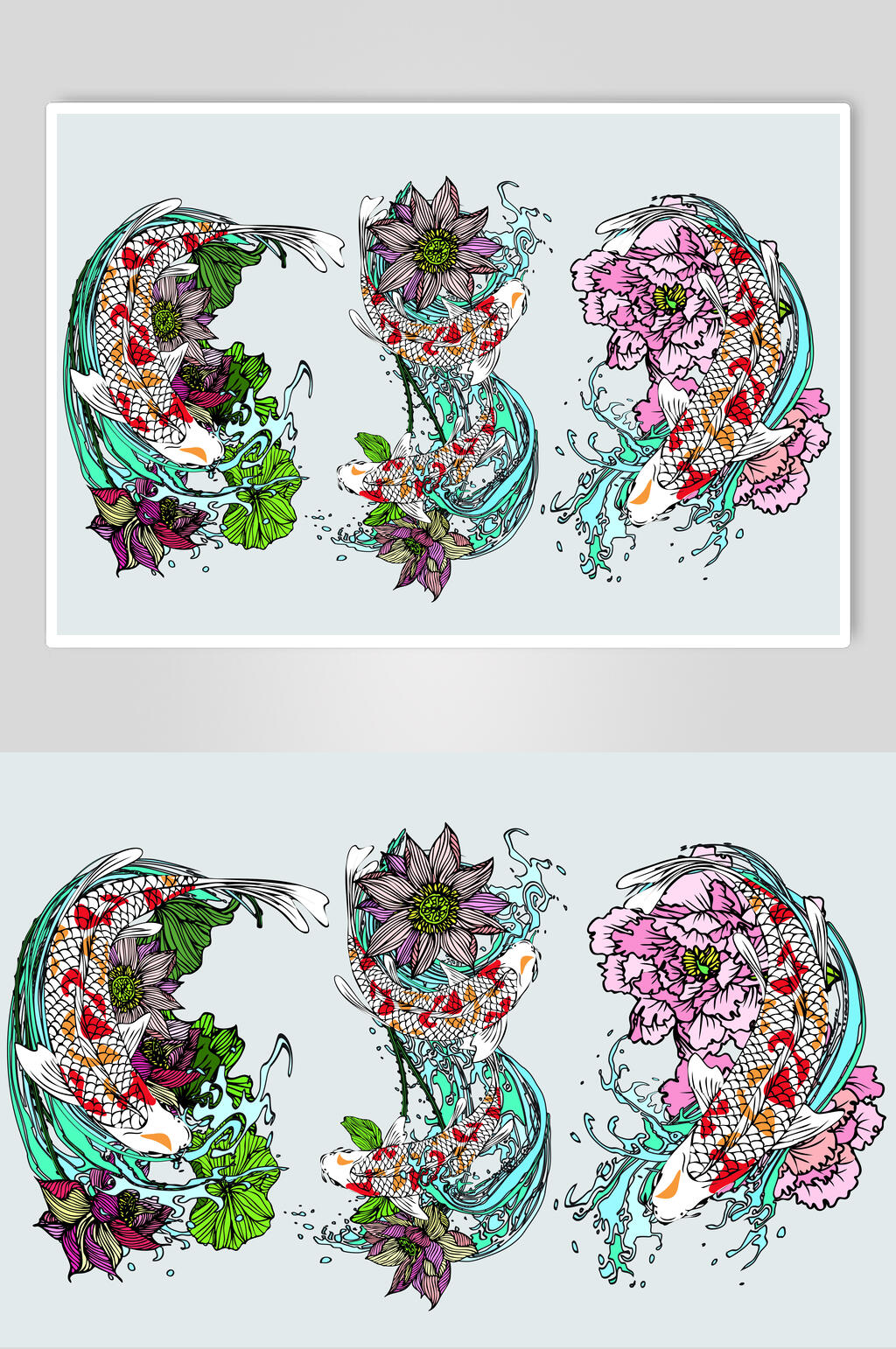 精美神兽矢量图案素材素材