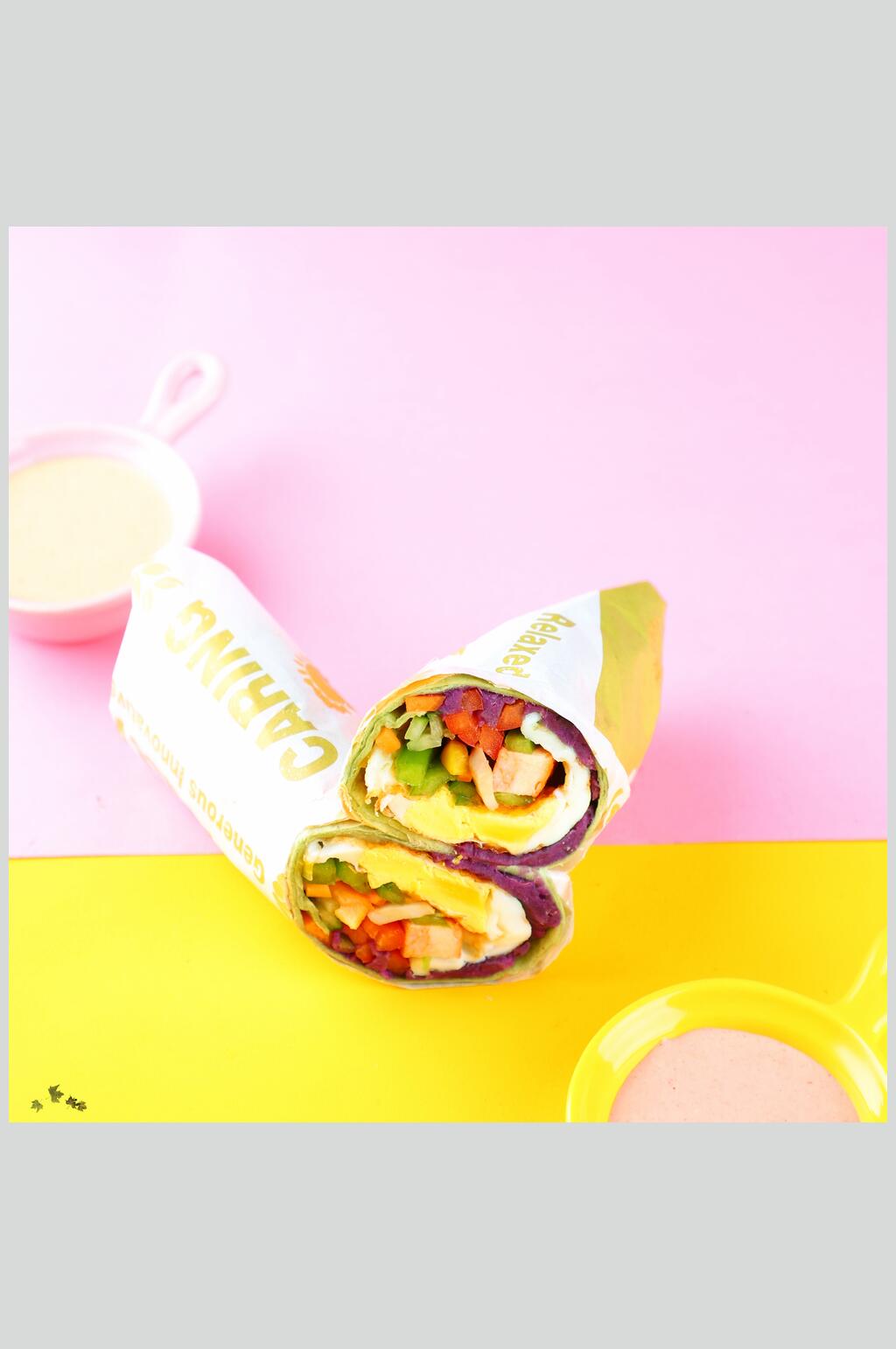 水果蔬菜卷素食沙拉图片素材