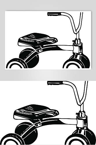 儿童自行车矢量素材