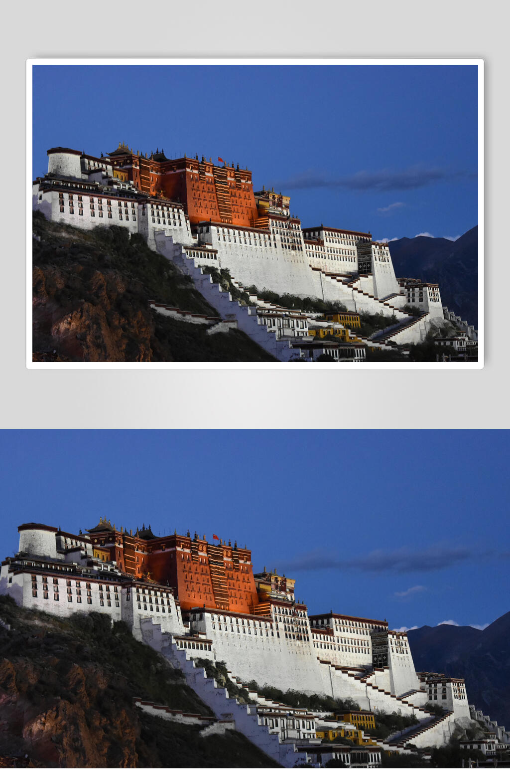布达拉宫蓝天风景图素材