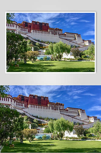 布达拉宫实拍实景风景图