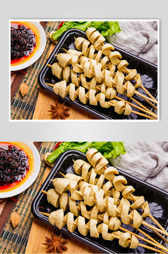 美味烤面筋图片