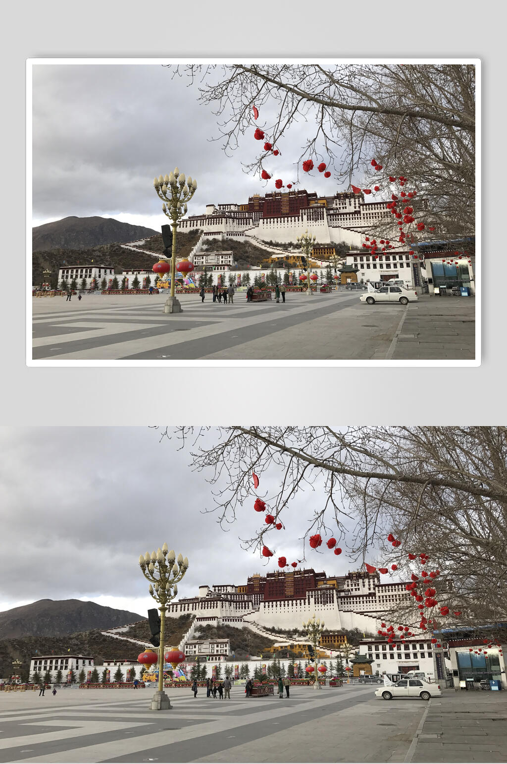 阴天布达拉宫风景图素材