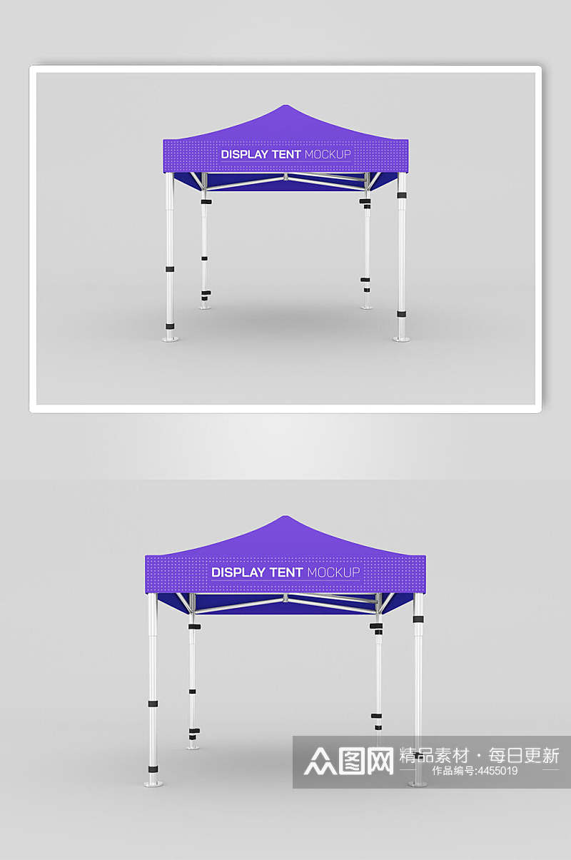 紫色简约户外帐篷贴图样机素材