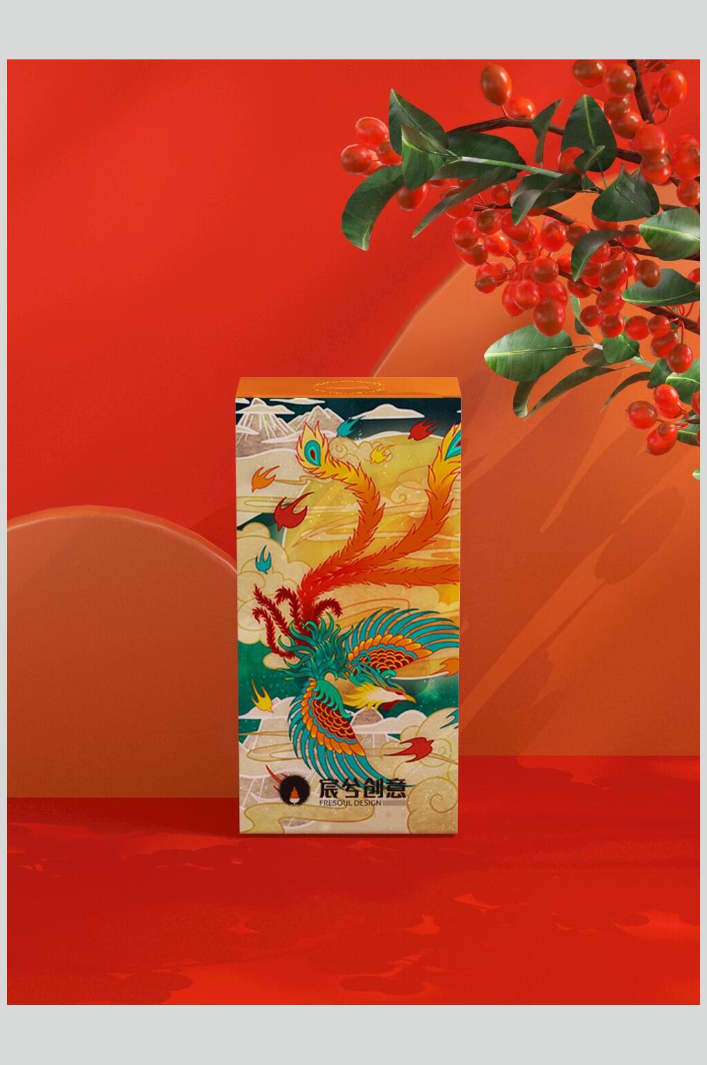 凤凰国潮风文创VI样机素材