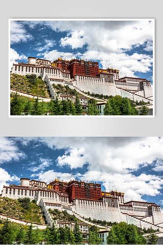 布达拉宫实景风景图