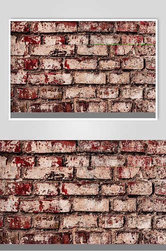 红墙墙壁砖墙纹理图片