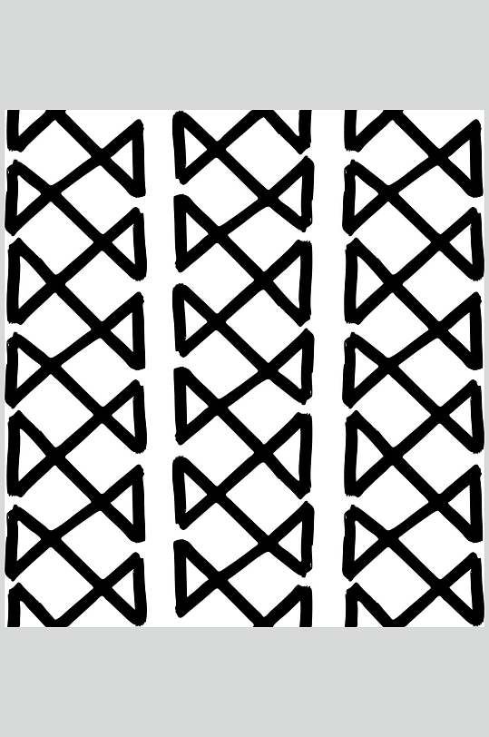 线条创意黑白几何图案矢量素材