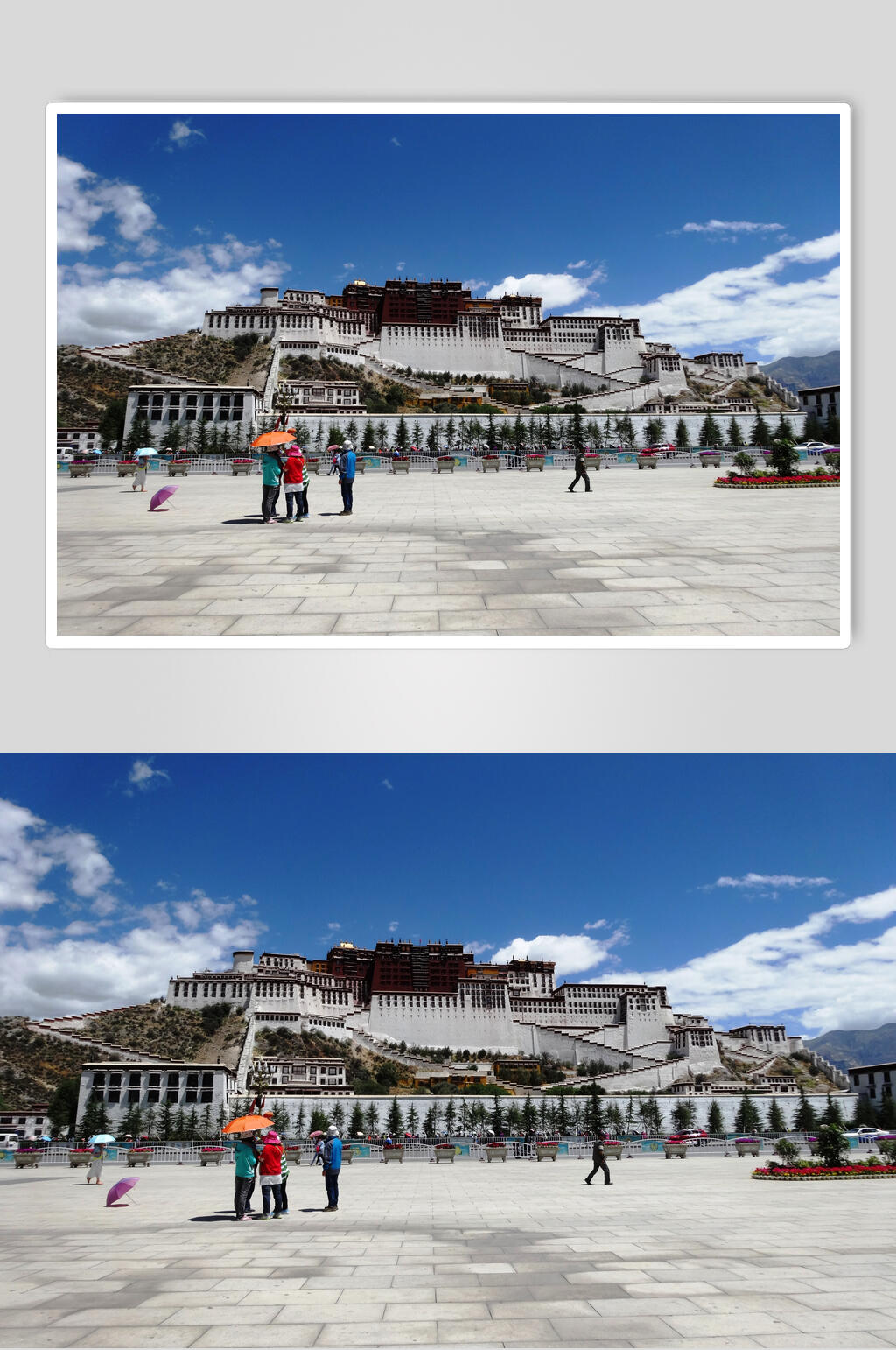 蓝天布达拉宫风景图素材