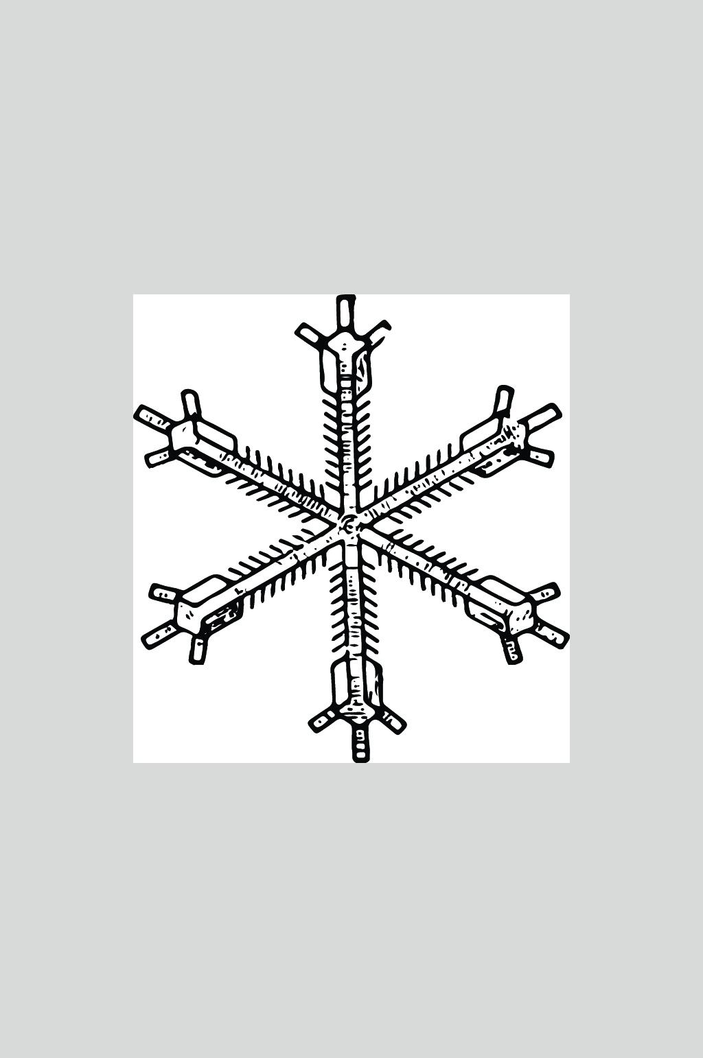 六边雪花矢量素材素材