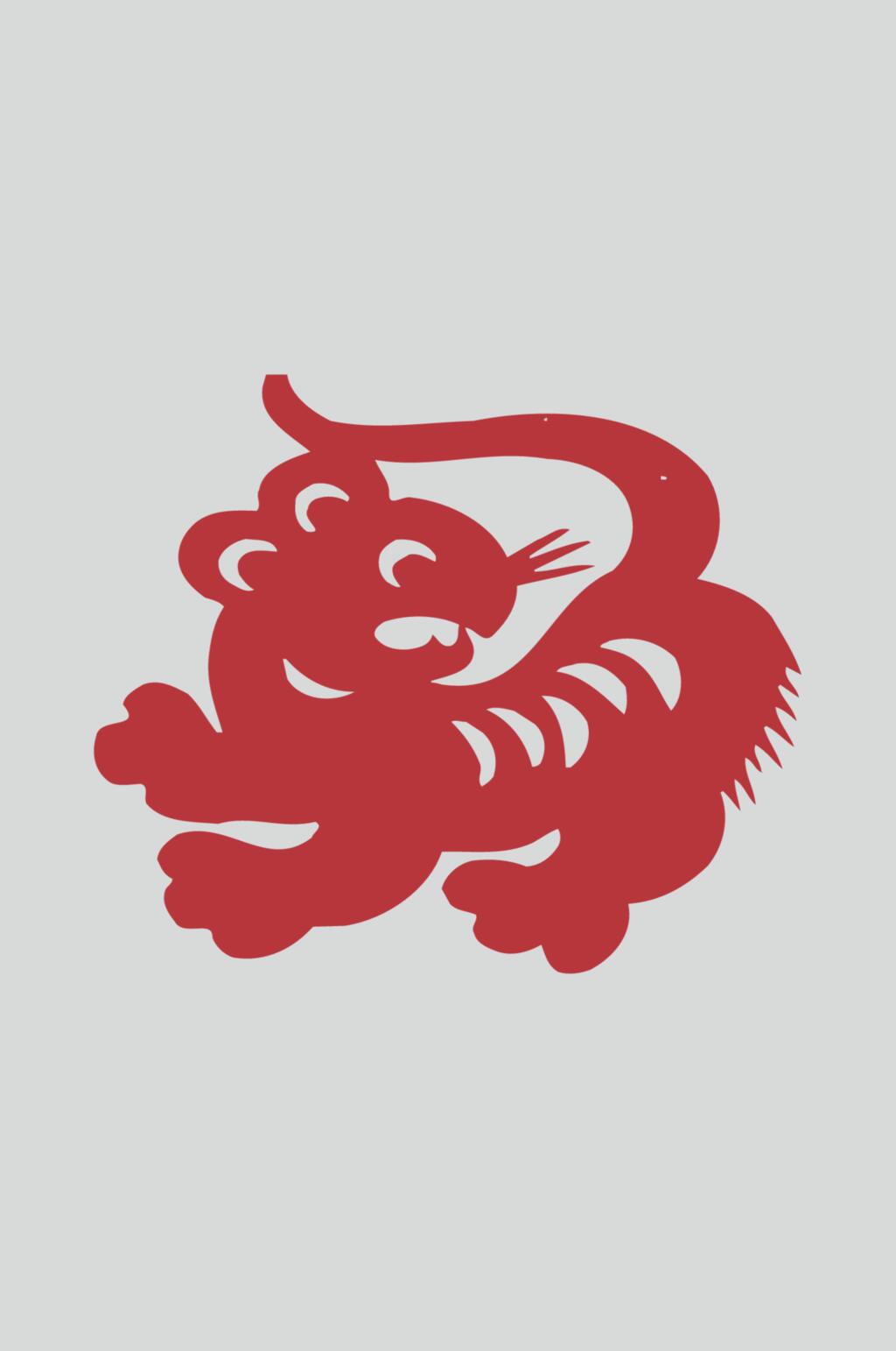 新年生肖剪纸图案矢量素材素材