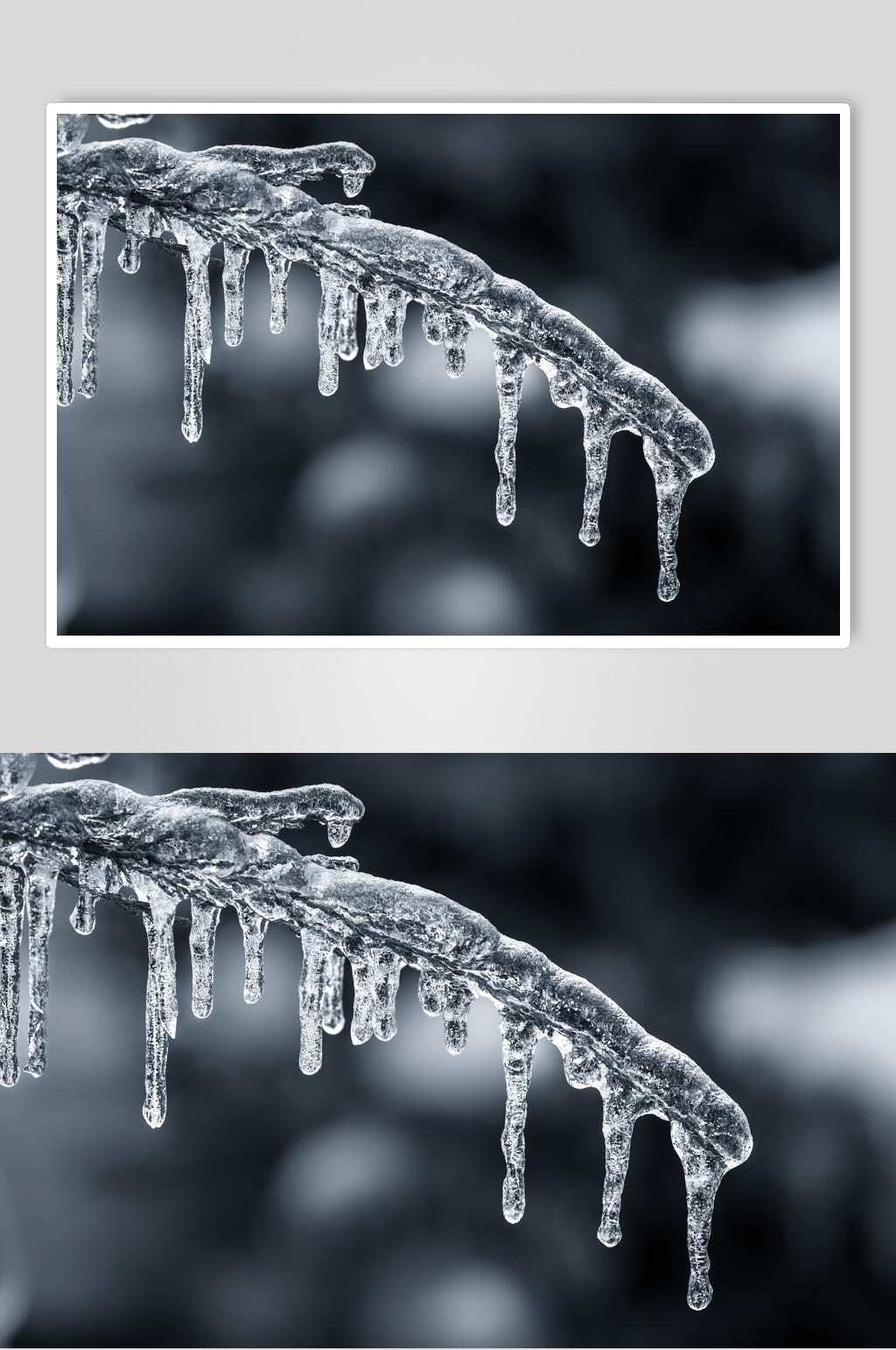 冰凌冬季雪景摄影图素材