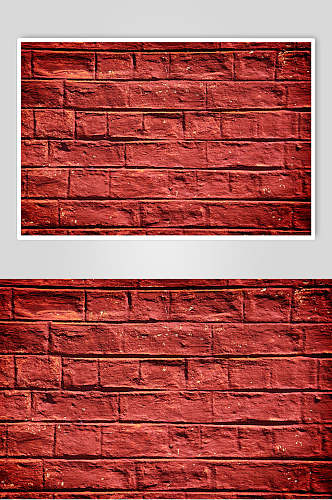 红色墙壁砖墙纹理图片
