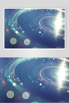 蓝绿色旋涡星系图片