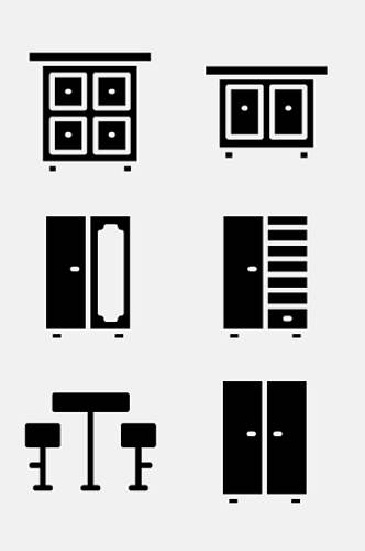 桌子家具色块图案免抠素材