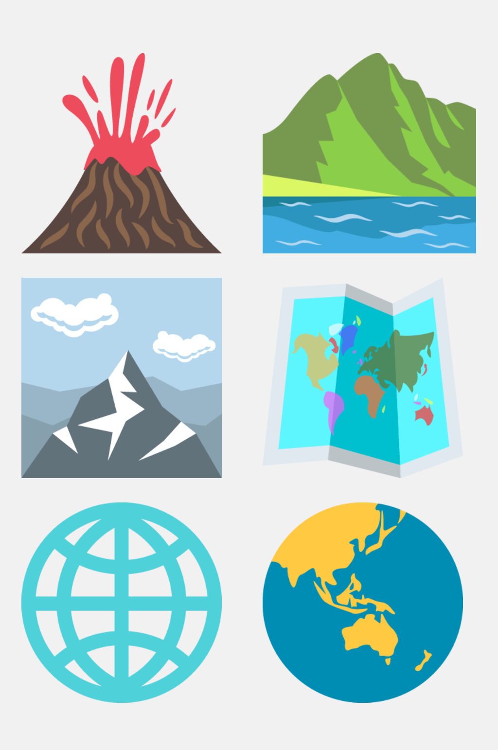 火山卡通生活出行类图标免抠素材素材