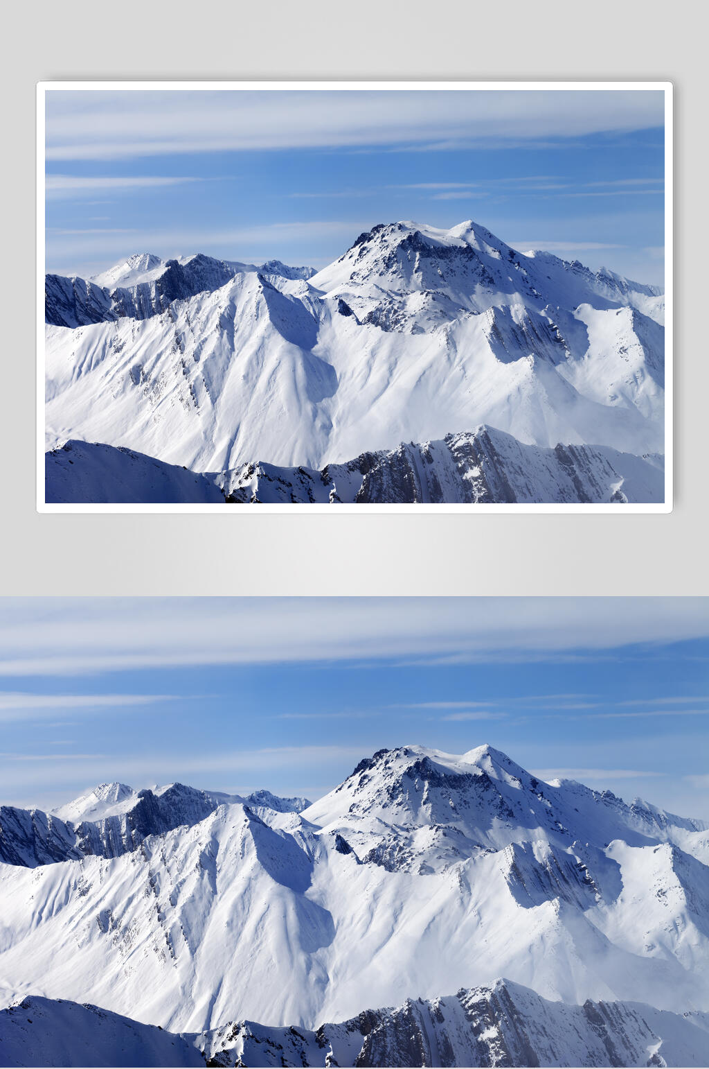 大山雪山雪景图片素材