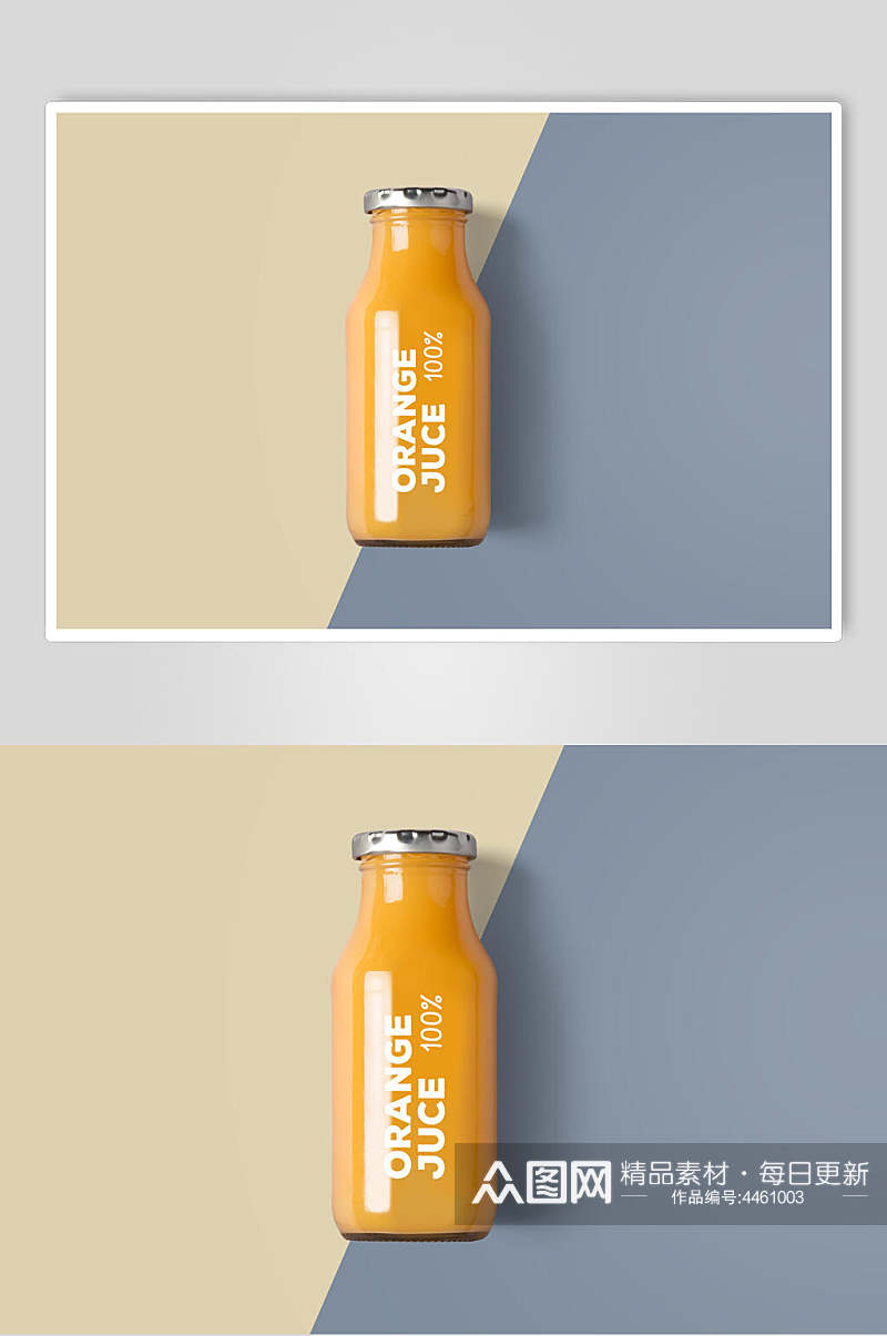 橘色食品包装展示样机素材