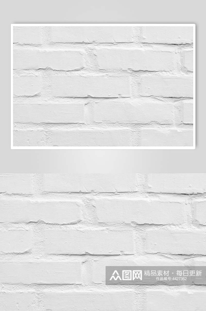 白灰色墙壁砖墙纹理图片素材