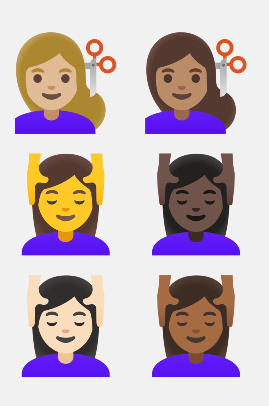 按摩女人物动作表情卡通免抠素材素材