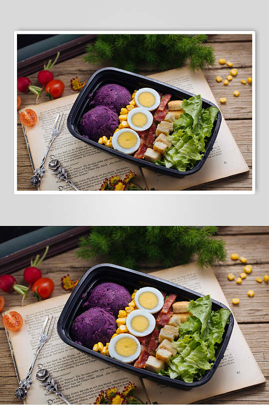 鸡蛋紫薯沙拉图片