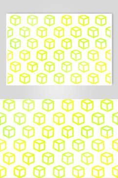 方形简约黄色炫彩时尚图案矢量素材